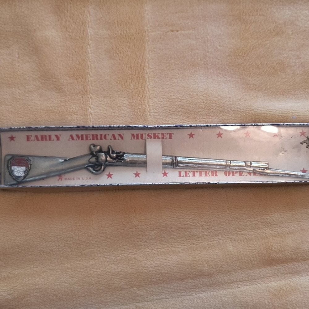 Vintage Bicentennial 1976 Early American Musket Letter Opener